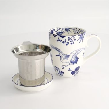 Tisanière porcelaine Grue